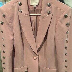 CINQ A SEPT PINK STUDDED BLAZER